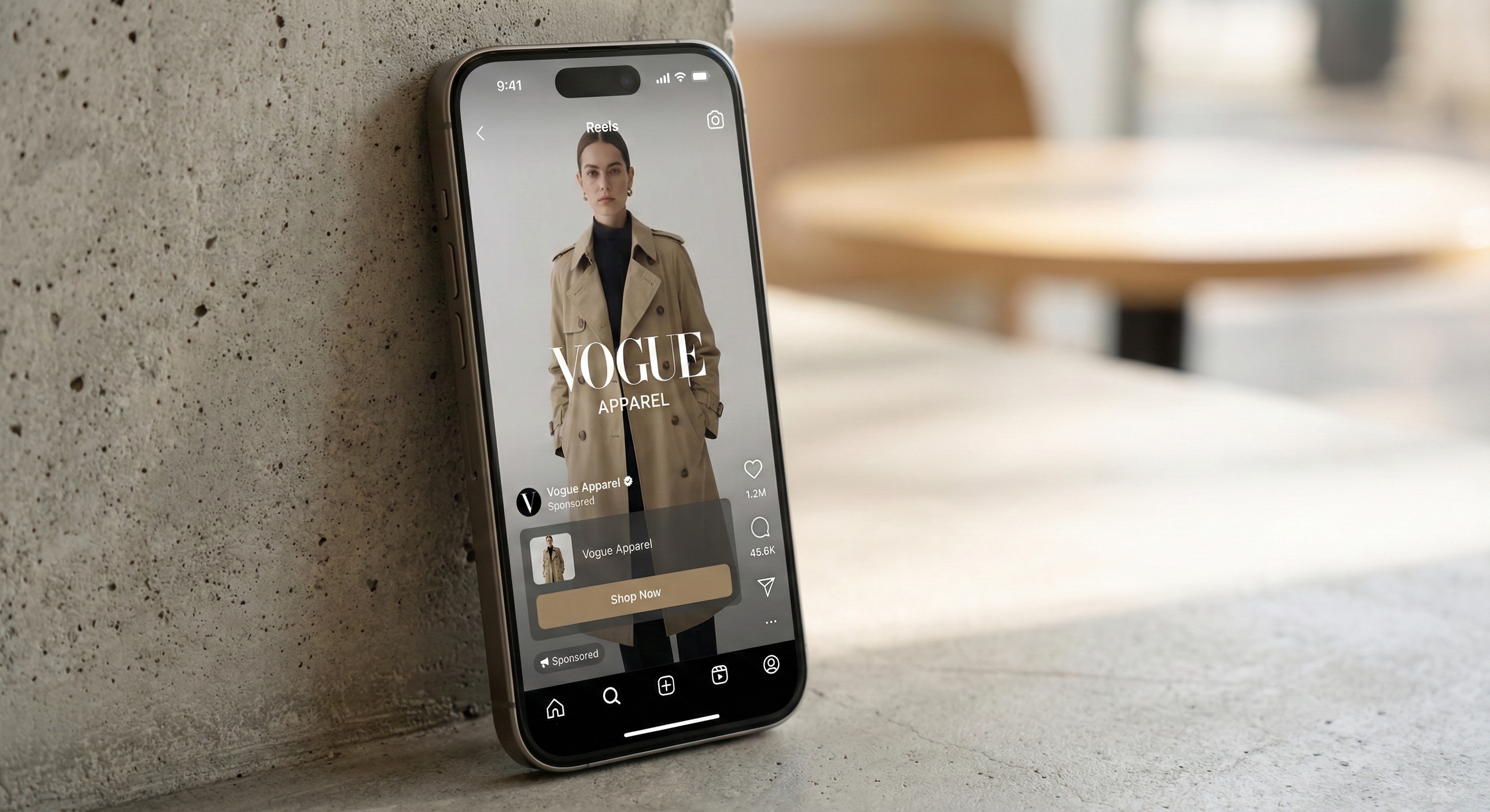 Instagram Reels Ad Interface