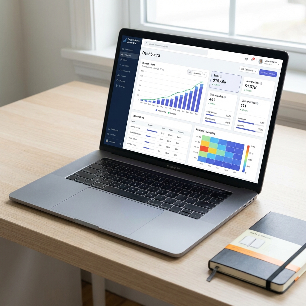 Shopify Dashboard Results on Laptop